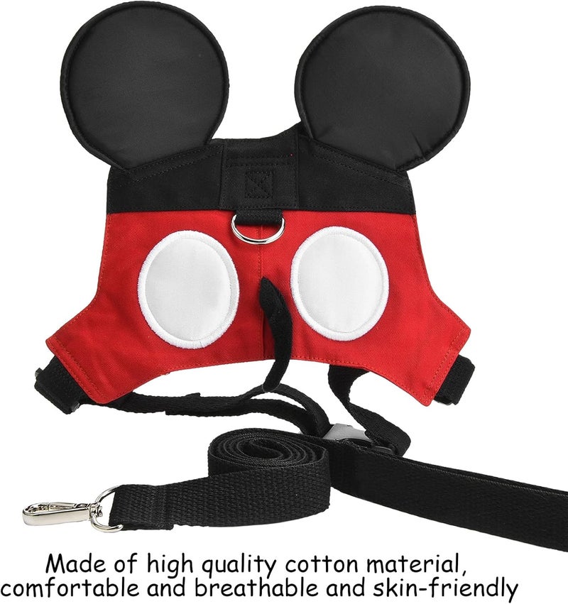 Yimidear Toddler Leash & Harness, Child Anti Lost Leash Baby Cute Safety Harness Belt Strap Hold Kids Close While Walking For Boys and Girls(Red) - Image 2